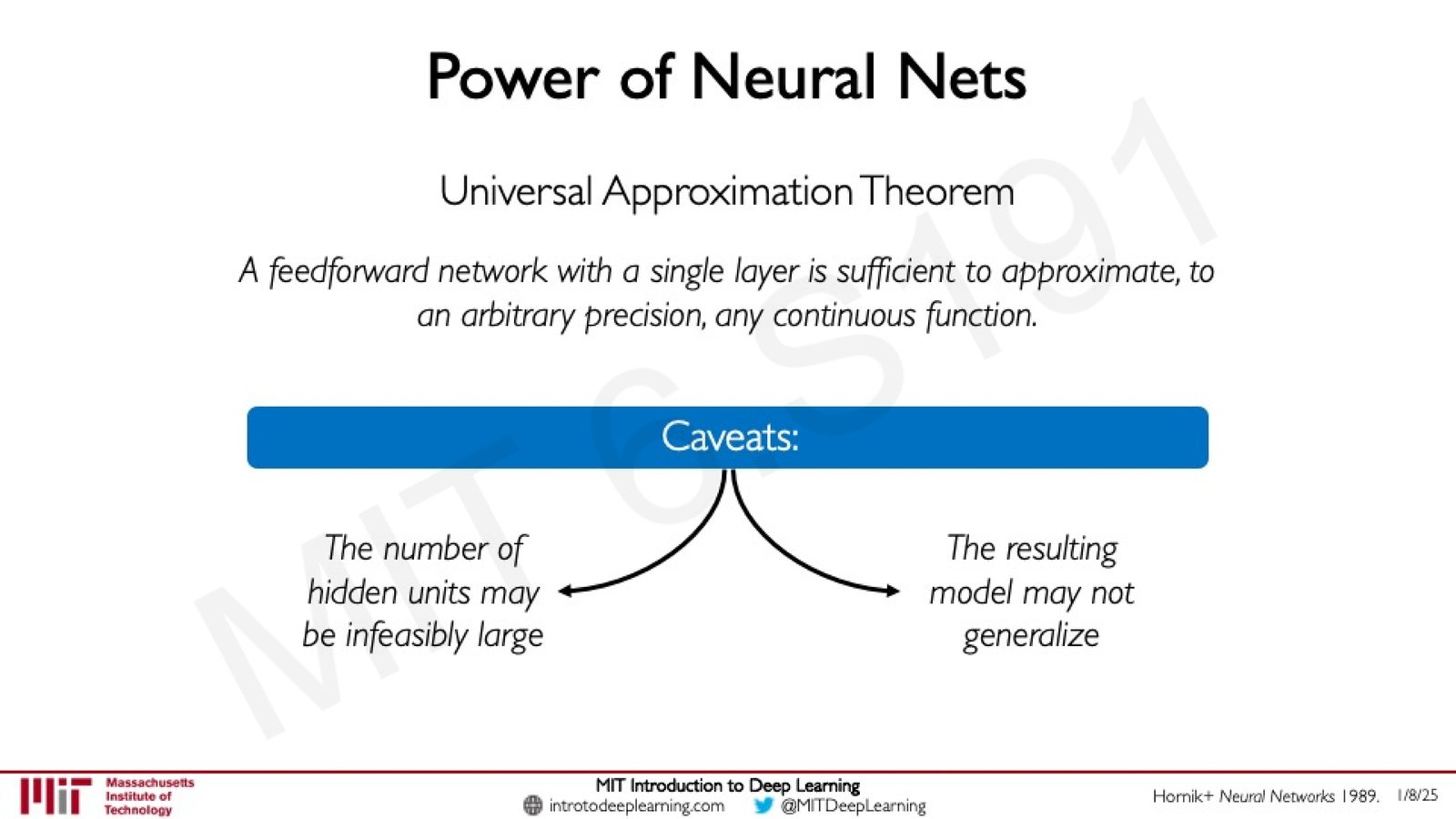 Universal Approximation Theorem 的两个重要注意事项