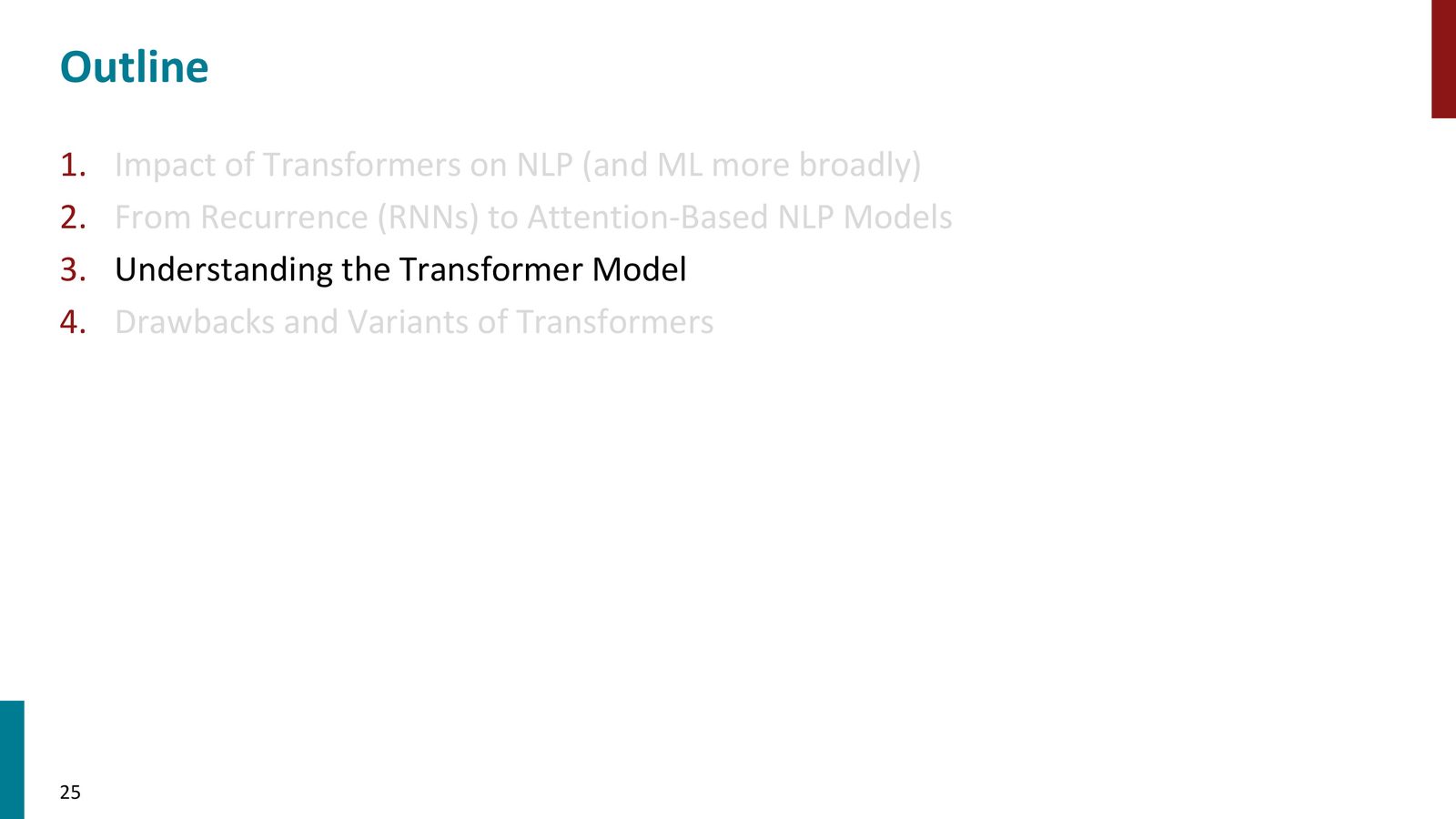 Transformer 的核心优势：不会随着序列长度增加而增加不可并行步骤，任意两个词之间的最大交互距离是 \(O(1)\)