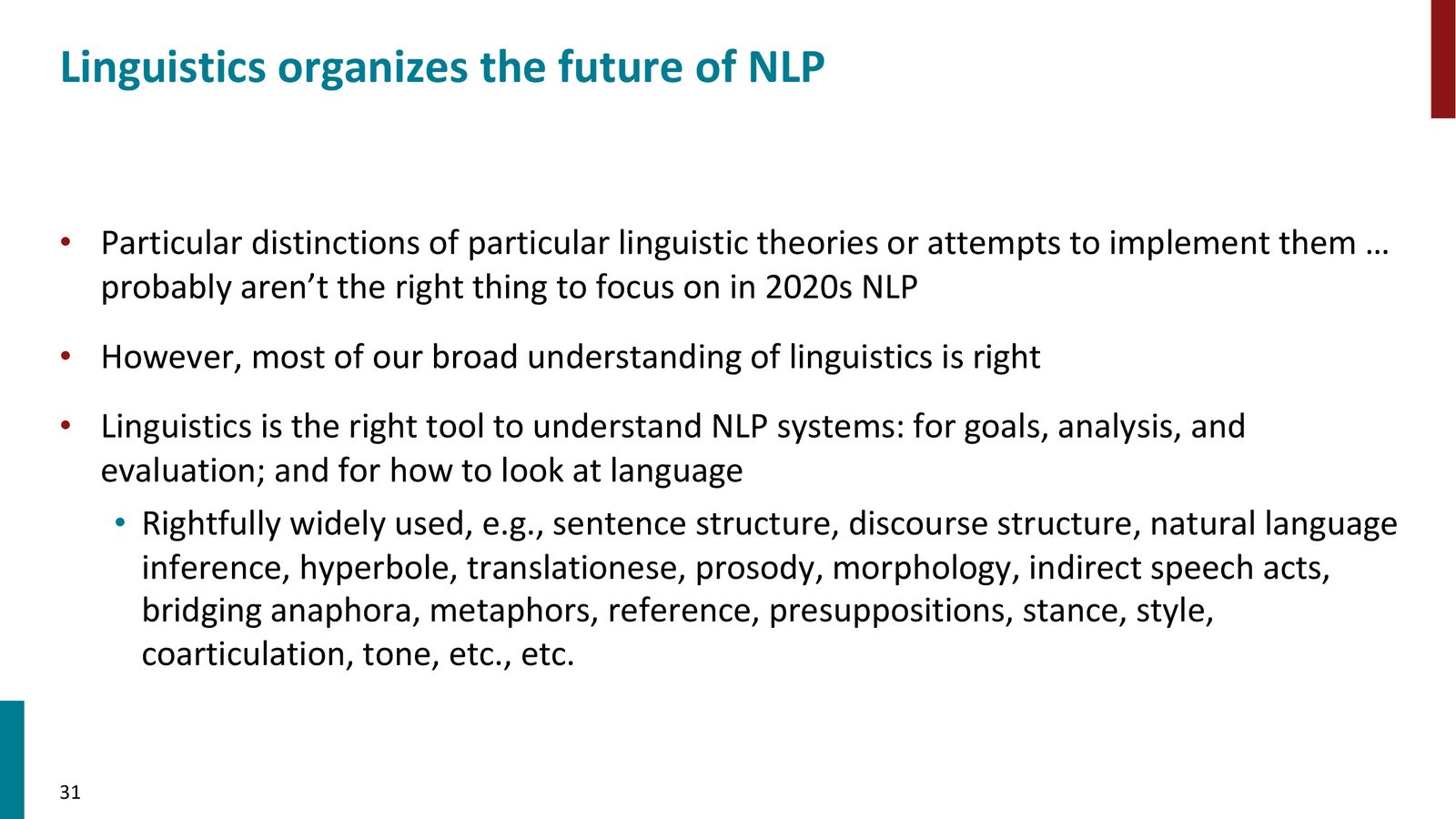 语言学不是 NLP 的装饰,而是组织问题、分析系统、制定评测标准的工具