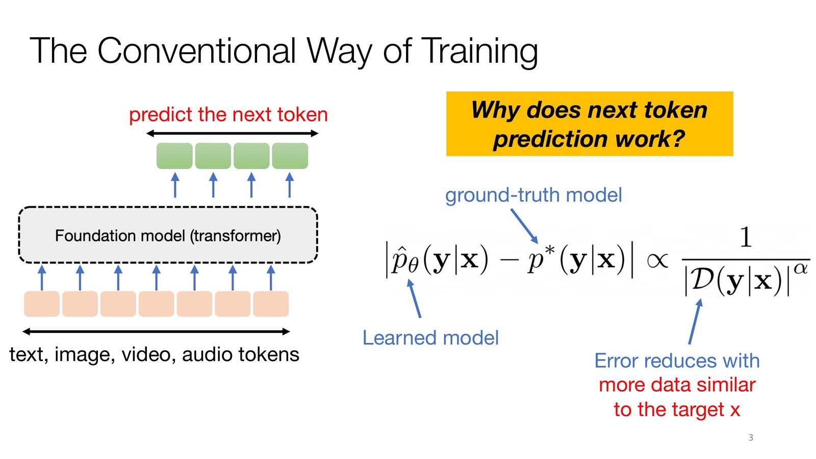 传统训练方式：next-token prediction 的误差界