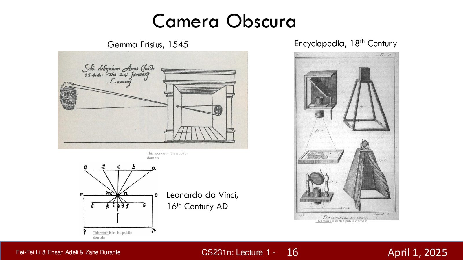 暗箱（Camera Obscura）的历史：从 Gemma Frisius（1545）到达芬奇（16世纪）再到18世纪百科全书中的设计
