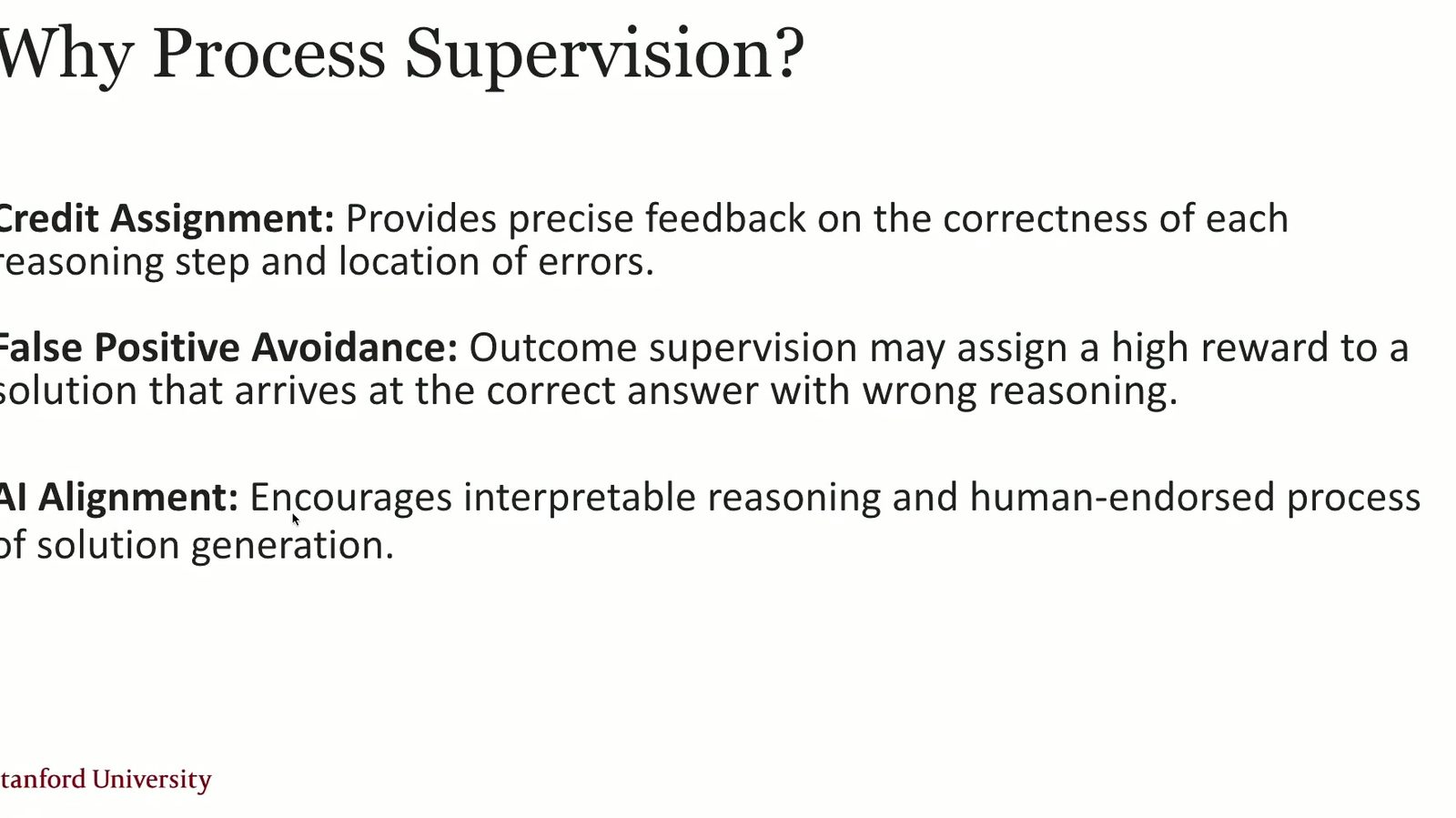 Process supervision 精确定位错误步骤并改善信用分配。