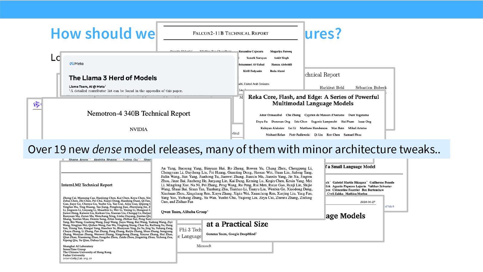 Slide 5: Architecture zoo