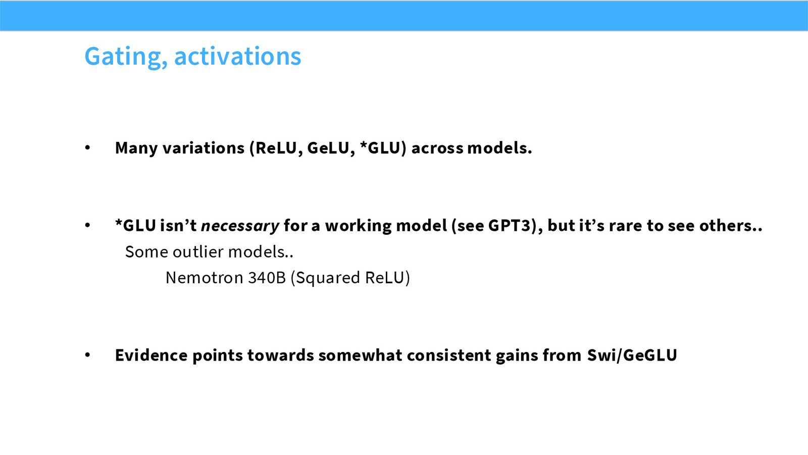 Slide 26: Gating recap