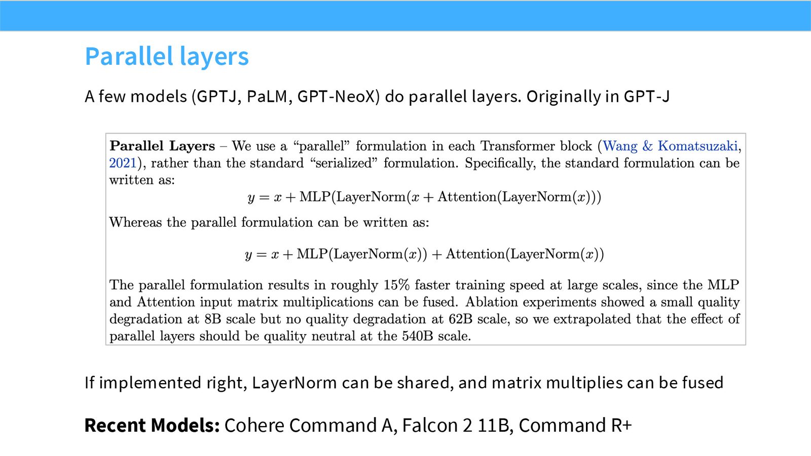Slide 28: Parallel layers