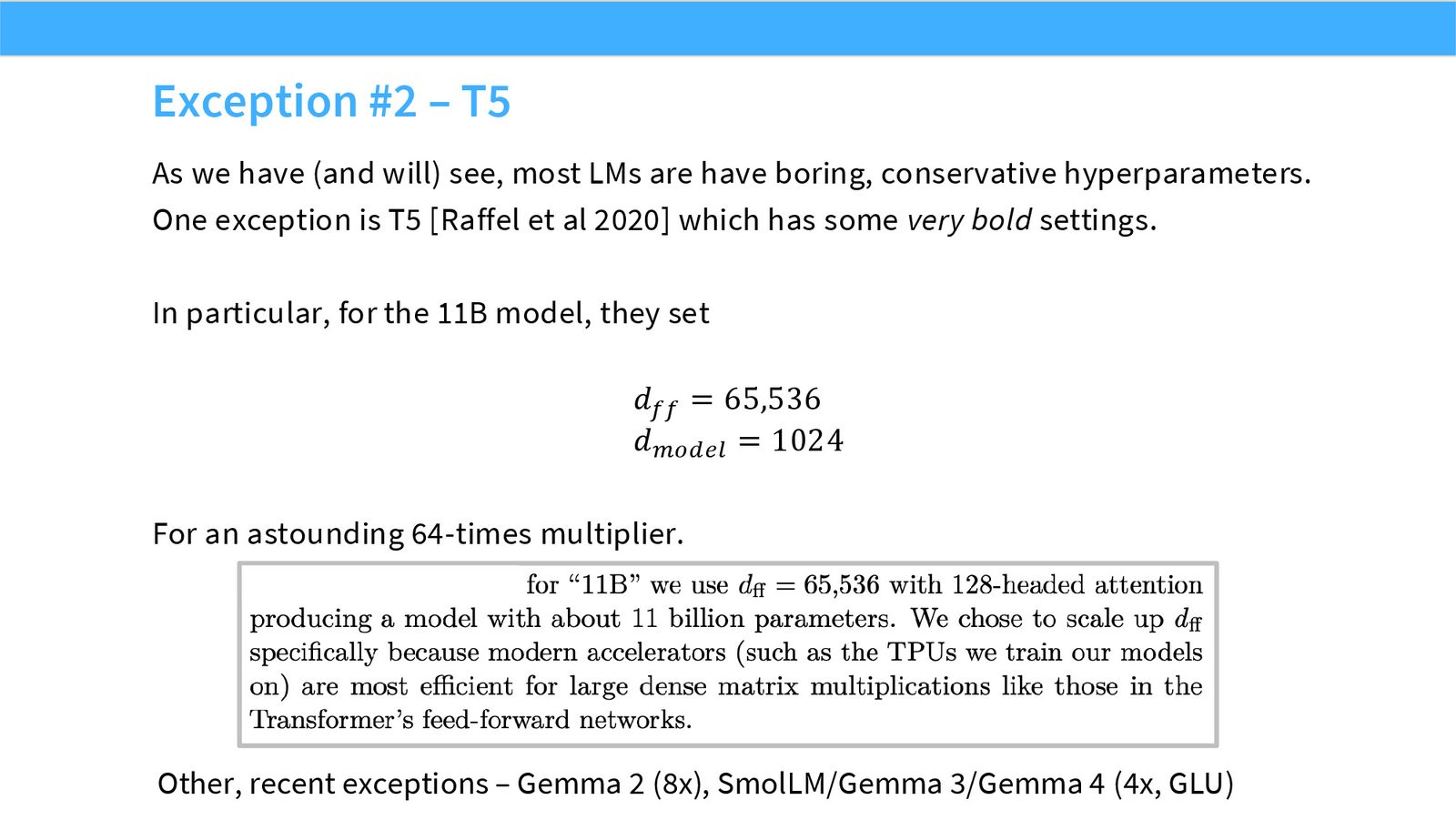 Slide 39: T5 exception