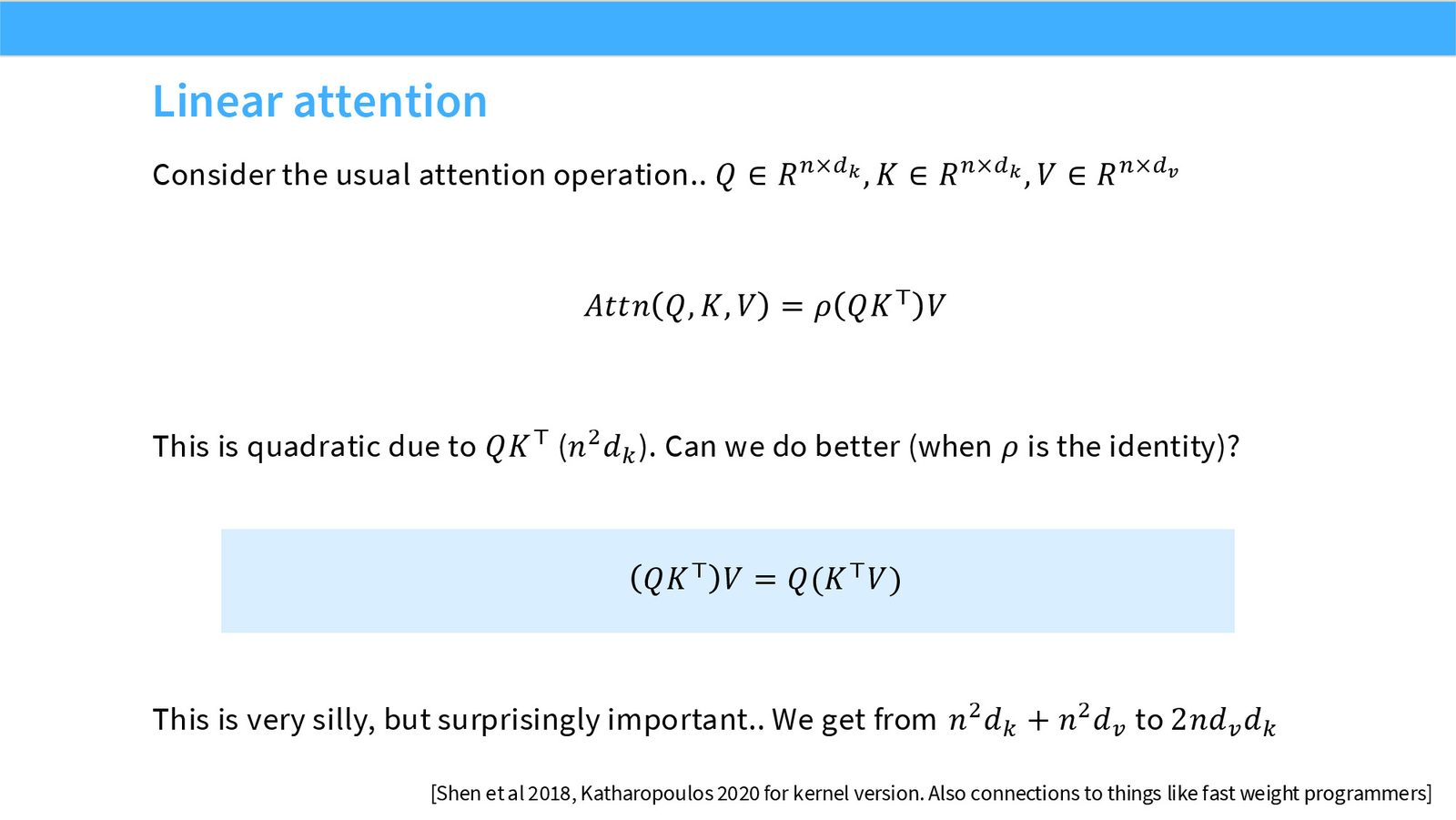 Slide 4: Linear attention