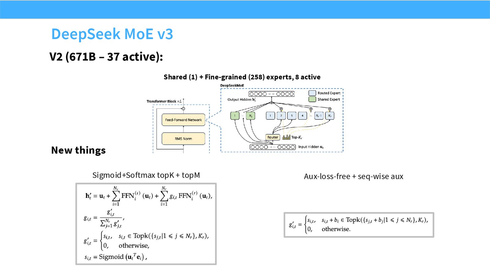 Slide 56: DeepSeek MoE v3