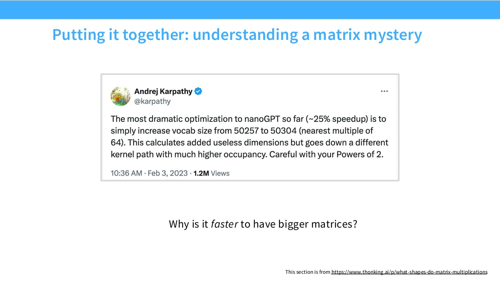 Slide 45: Putting it together: understanding a matrix mystery