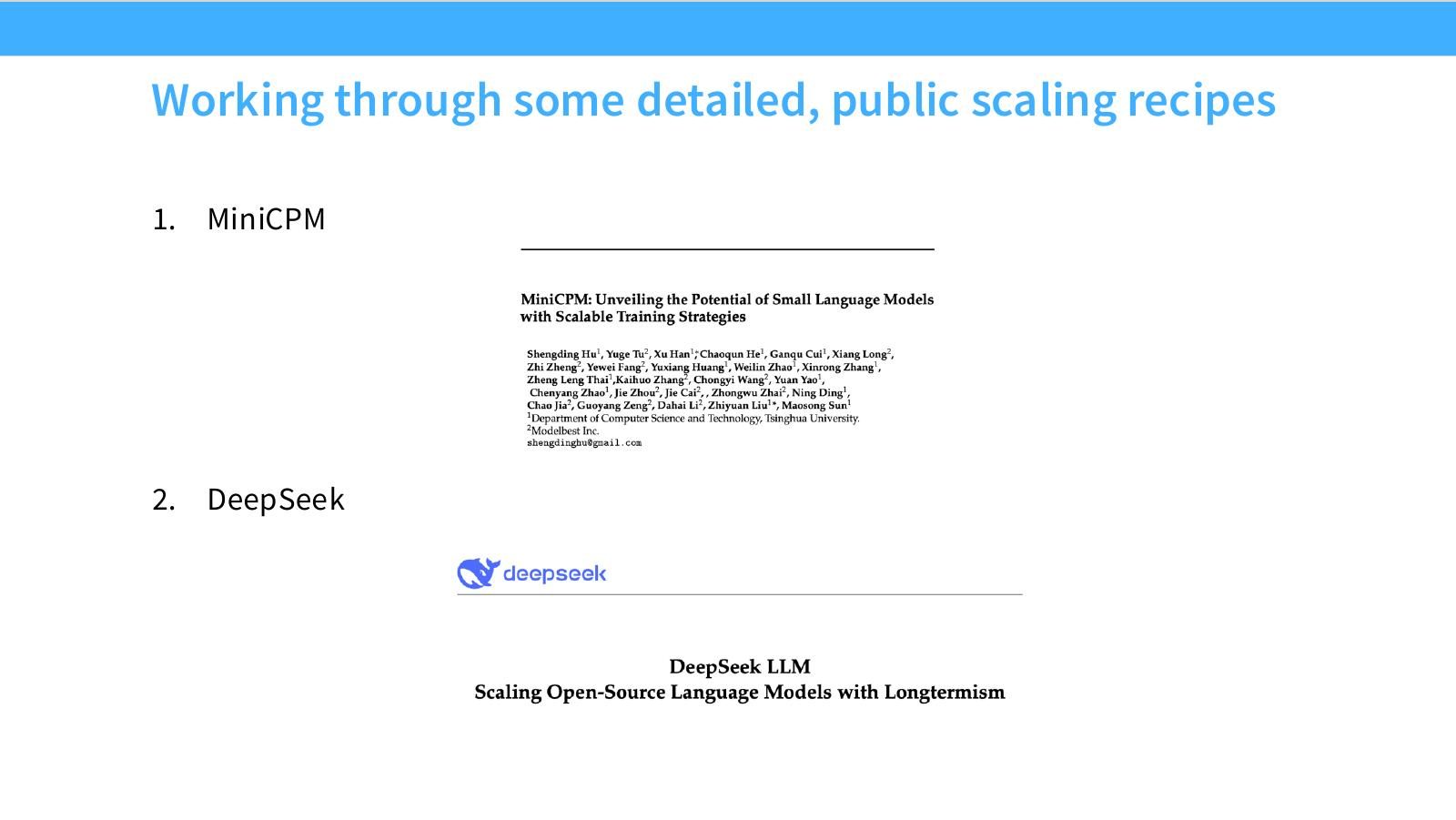 Slide 5:本讲案例:MiniCPM 和 DeepSeek。