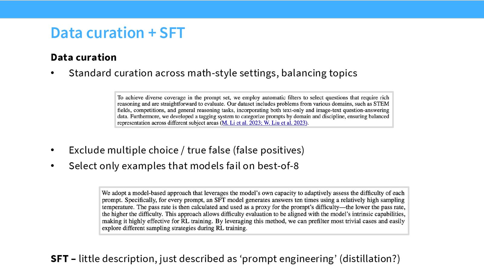 Kimi 的长 CoT reasoning strategy：数据、SFT、RL 三步走