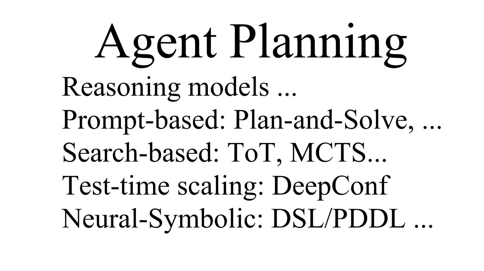 Survey of LLM Agent Reasoning & Planning, PDDL