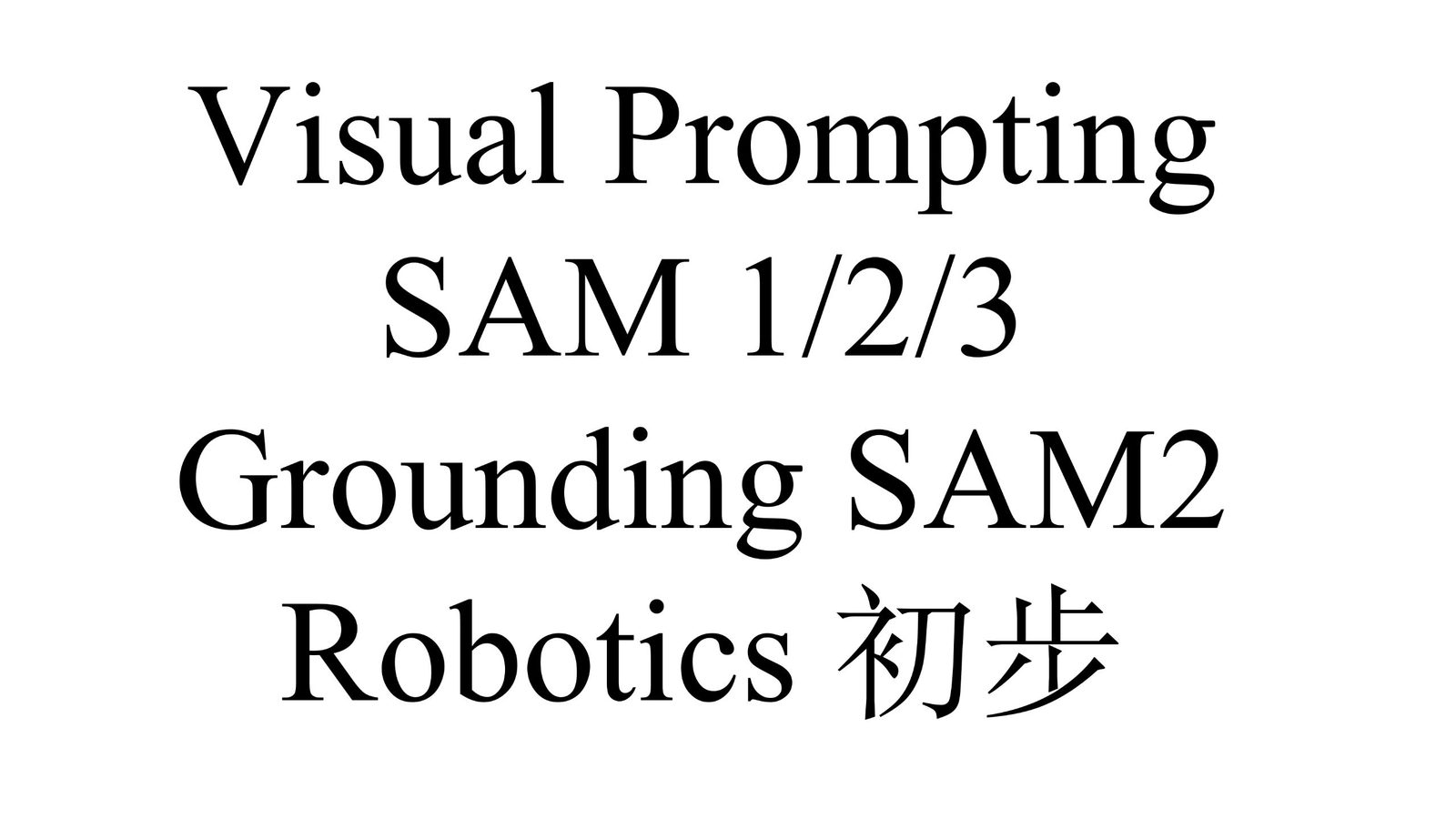 多模态 Visual Prompting:SAM 1/2/3 与 Grounding DINO