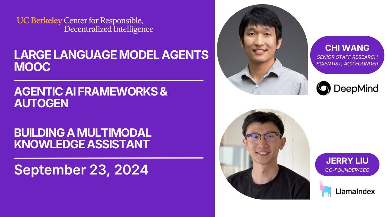 [LLM Agents F24] Agentic AI Frameworks & AutoGen + Building a Multimodal Knowledge Assistant