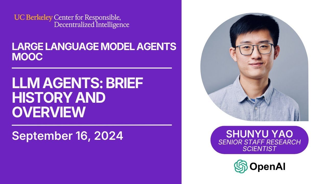 [LLM Agents F24] LLM Agents: Brief History and Overview — Shunyu Yao