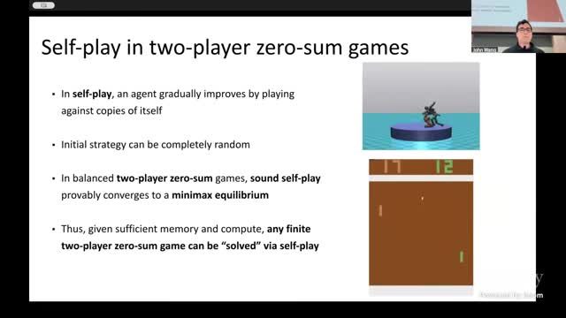 课程中把 “recursive self-improvement” 明确对应到 self-play