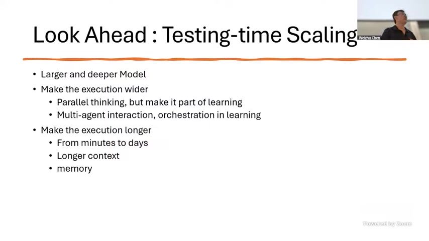 后段前瞻:Testing-time scaling 的三类扩展路径